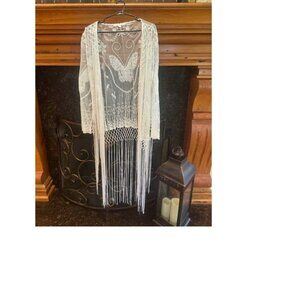 Boston Proper Sheer Butterfly Kimono